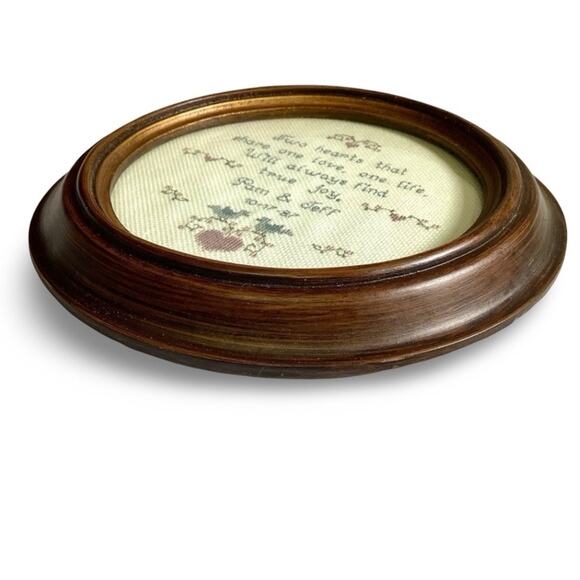 Vintage Framed Embroidery Sampler- 1980s - Picture 4 of 6